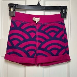 Tea Girls Size 5 Cotton Shorts Dark Pink and Purple